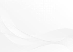 abstract white background with wavy lines vector