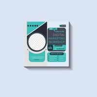Business Growth Workshop social media post design template . vector