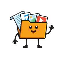 File folder mascot gallery character vector