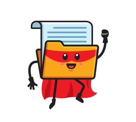 Folder file mascot character