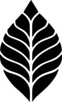 Elegant Black and White Leaf Design for Graphic Projects vector