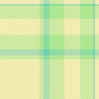 Overlayed textile background texture, symmetry tartan fabric seamless. Indoor plaid check pattern in light and green colors. vector
