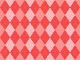 Elegant red and pink argyle diamond pattern background. Perfect for Valentines Day, fashion, websites, or presentations. This seamless texture offers a sophisticated and playful aesthetic. vector
