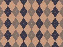 Elegant argyle pattern in muted earth tones. Perfect for backgrounds, textiles, or branding. This timeless design evokes sophistication and classic style. vector