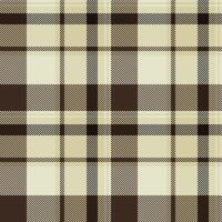 Elegant cream and brown plaid pattern. Perfect for textile designs, apparel, and website backgrounds. Subtle texture adds depth and sophistication. Evokes feelings of warmth and classic style. vector