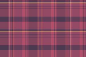 A plaid fabric background with red and purple colors vector