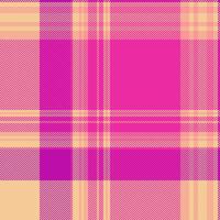 Argyle plaid check seamless, open pattern background texture. Halftone fabric textile tartan in pink and orange colors. vector
