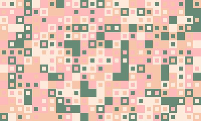 Abstract pastel square mosaic pattern. Perfect for backgrounds, website design, textiles, and modern branding. Evokes feelings of calmness and sophistication.