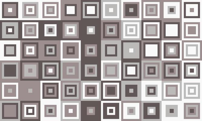 Abstract grayscale geometric pattern. Stylish mosaic of nested squares creates a modern, versatile background ideal for websites, presentations, or print. Represents order, complexity, or design.