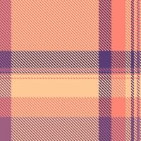Overlayed pattern background texture, easter textile plaid fabric. Striped tartan check seamless in orange and salmon colors. vector