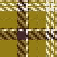 Bag texture check pattern, vibrant fabric background textile. Store plaid seamless tartan in yellow and dark colors. vector