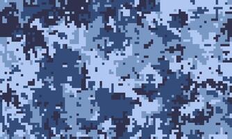 Abstract digital camouflage pattern in shades of blue. Perfect for backgrounds, textures, or design projects needing a modern, militaryinspired aesthetic. vector