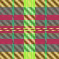Vibrant plaid pattern in bold, contrasting colors. Ideal for textile design, fashion, or web backgrounds. vector