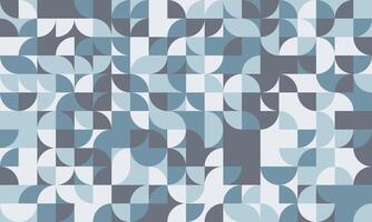 Abstract geometric pattern. Modern minimalist design with cooltoned semicircles and squares. Ideal for backgrounds, website design, or print projects. Conveys balance, harmony, and sophistication. vector