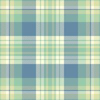 A plaid fabric with a light blue and green color scheme vector