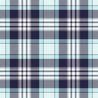 Elegant seamless plaid pattern in cool blue and white hues. Perfect for textile design, apparel, or website backgrounds. vector
