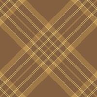 Elegant brown and beige plaid pattern. Perfect for textile design, fashion, backgrounds, and website design. Subtle texture adds visual interest. Evokes feelings of warmth and sophistication. vector