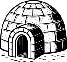 Stylized Igloo Design for Winter Themed Projects and Illustrations vector
