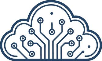 Cloud Computing Concept with Circuitry Design for Technology and Innovation Applications vector