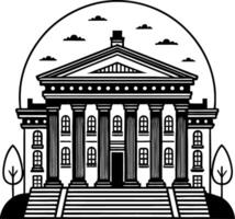 Classic Greek Style Building Illustration for Architecture Themes and Design Projects vector