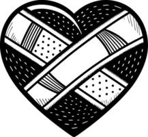 Decorative Heart Shape with Geometric Patterns for Creative Projects and Designs vector