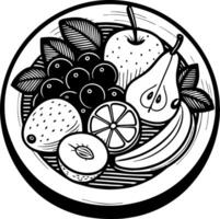 Illustration of a Vibrant Fruit Bowl with Apples Grapes Pears Bananas and Citrus for Design vector