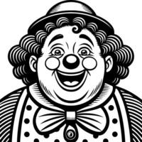 Cheerful Circus Clown Character Design with Bow Tie and Vintage Hat for Fun Illustrations vector