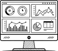 Detailed Analytical Dashboard Design for Business Performance Tracking and Data Visualization vector