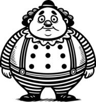 Cheerful Cartoon Clown Character with Polka Dotted Costume and Playful Expression for Kids Art vector