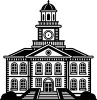 Elegant Historical Building with Clock Tower and Steps for Architectural Inspiration vector