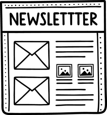 Newsletter Template with Emails and Picture Placeholders for Digital Marketing