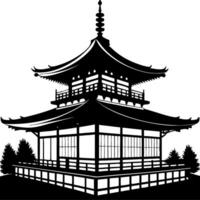 Elegant Asian Pagoda Design for Architectural Illustrations and Decorative Art Projects vector