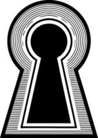 Stylized Keyhole Illustration for Creative and Decorative Design Projects vector