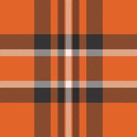 Damask pattern seamless tartan, string background check. 30s fabric plaid textile texture in orange and grey colors. vector