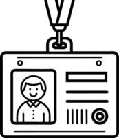 ID Badge Clip Art Featuring Friendly Character Profile for Business and Event Use vector