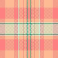 Napkin background tartan texture, checks seamless textile fabric. Warmth check plaid pattern in orange and red colors. vector