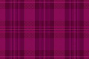 Loft pattern seamless, place texture textile check. Scratched tartan fabric plaid background in pink and dark colors. vector