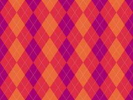 Vibrant argyle pattern in warm autumnal hues. Perfect for fallthemed designs, website backgrounds, or textile prints. The geometric design creates a sophisticated and energetic visual. vector