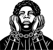 Fierce Representation of Strength and Resilience in Chains Powerful Graphic vector