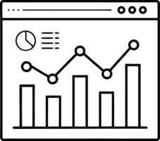 Line Graph and Bar Chart Visualization for Data Analysis and Business Reports vector