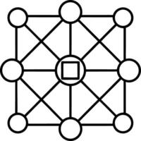 Abstract Geometric Network Design with Circles and Lines for Modern Art and Technology vector