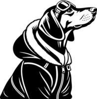 Aviator Dog Design with Goggles and Jacket for Unique Art Projects and Merchandise vector