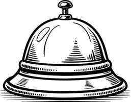 Vintage Restaurant Service Bell for Menu Design or Graphic Projects vector