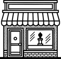 Charming Boutique Shopfront with Display Window for Creative Projects and Designs vector