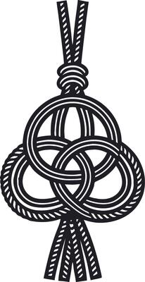 Elegant Interwoven Rope Knot Design for Crafts Tattoos and Decorative Purposes
