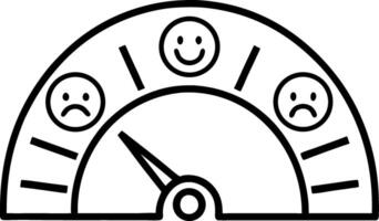 Emotional Feedback Meter Featuring Happy and Sad Faces for User Experience Assessment vector