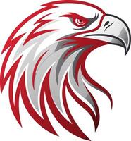 Majestic Eagle Head Illustration Ideal for Tattoos and Graphic Design Projects vector