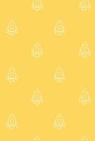 Fun and simple pattern for children's clothing and textiles with a small rocket vector