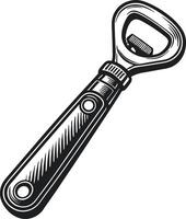 Vintage Bottle Opener Handheld Tool for Beverage Enthusiasts and Kitchen Decor vector