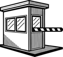 Security Booth Illustration for Urban Planning and Design Projects vector